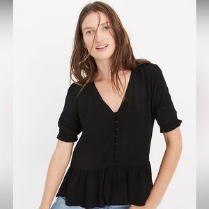 Madewell Courtyard Ruffle-Hem Top